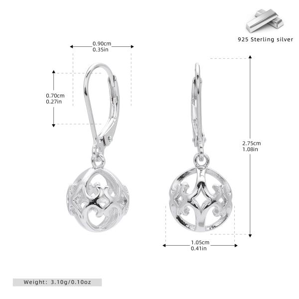 Silver Geometric Dangle Earrings