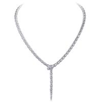 925 Silver Cubic Zirconia Lariat Necklace