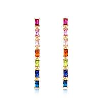Gold Rainbow Dangle Earrings