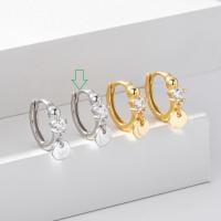 Silver Cubic Zirconia Huggie Earrings