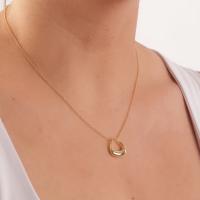 Gold Abstract Pendant Necklace