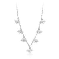 925 Silver Evil Eye Station Necklace