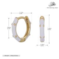 Two-Tone Gold and White Huggie Earrings