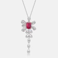 Ruby Silver Pendant Necklace