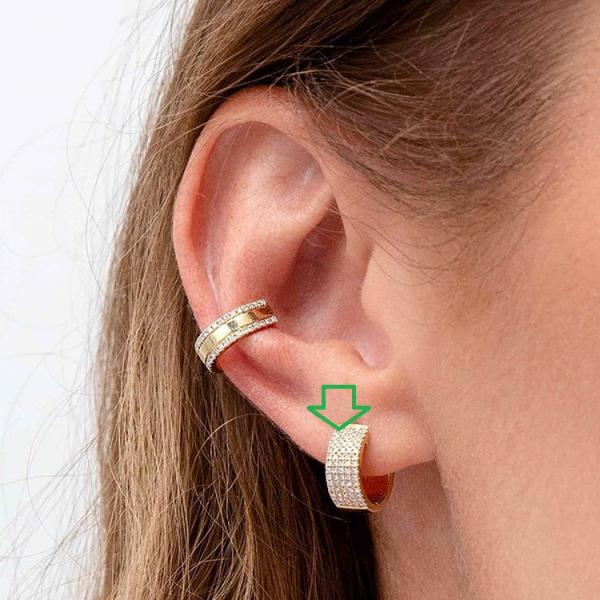 Gold-Tone Pavé Ear Cuff