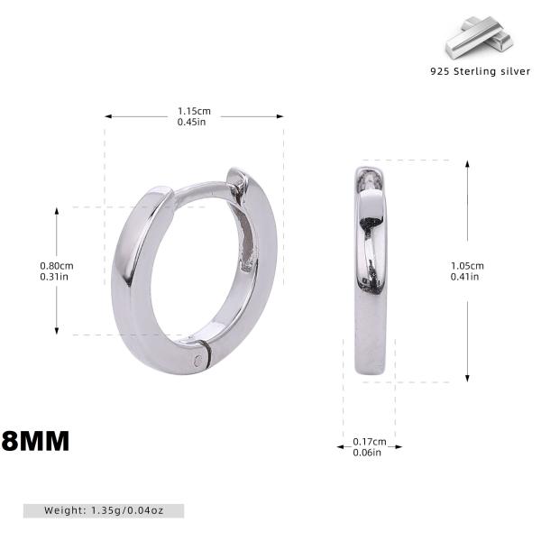 Silver-Tone Sterling Silver Huggie Earrings