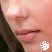 Gold-Tone Minimalist Sterling Silver Nose Ring