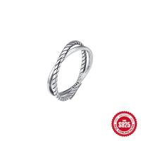 925 Silver Twisted Geometric Band Ring