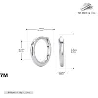 Silver Huggie Hoop Earrings