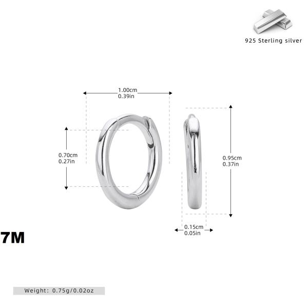 Silver Huggie Hoop Earrings
