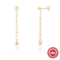 Gold-Plated Opal Star Drop Earrings