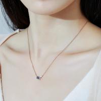Rose-Gold Sapphire Pendant Necklace