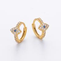 Gold Evil Eye Huggie Earrings