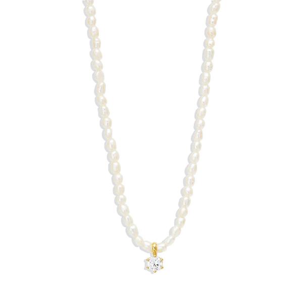 Gold-Tone Freshwater Pearl Choker Necklace