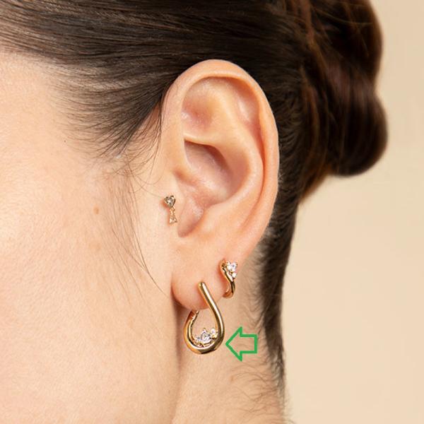 Gold Geometric Drop Earrings