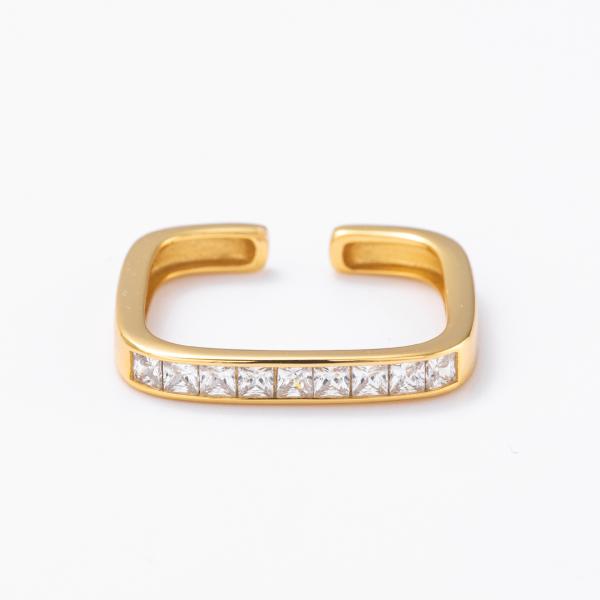 Gold Channel-Set Cuff