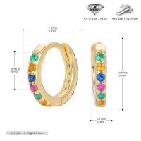 Multicolor Zirconia Gold Huggie Earrings