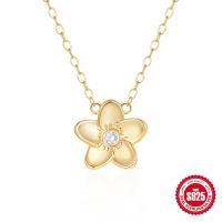 Gold-Tone Floral Pendant Necklace