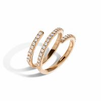 Rose Gold Pavé Open Band Ring