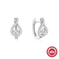 925 Silver Teardrop Pavé CZ Earrings