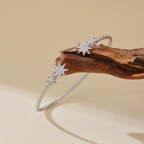 Celestial Silver Bangle