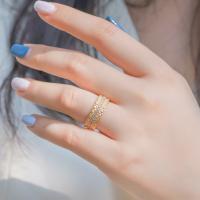 Gold-Tone Pavé Stackable Rings