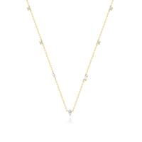 Gold-Plated Cubic Zirconia Station Necklace
