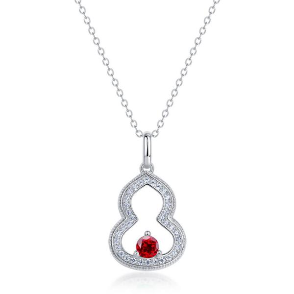 Sterling Silver Geometric Pendant Necklace