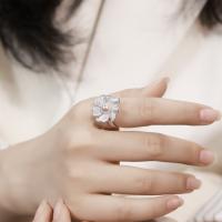 Silver Floral Pearl Statement Ring