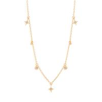Gold-Plated Star Station Necklace