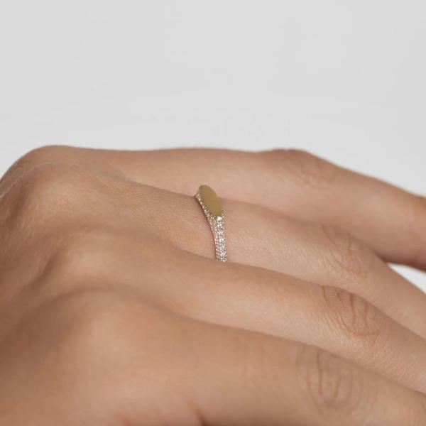 Silver Pavé Band Ring