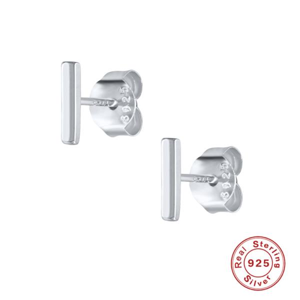 925 Silver Bar Stud Earrings
