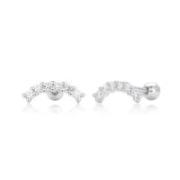 Silver Cubic Zirconia Climber Earrings