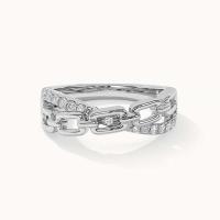 Silver Geometric Band Ring