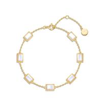 Gold Geometric Station Bracelet