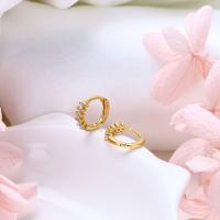 Gold Zirconia Huggie Hoop Earrings