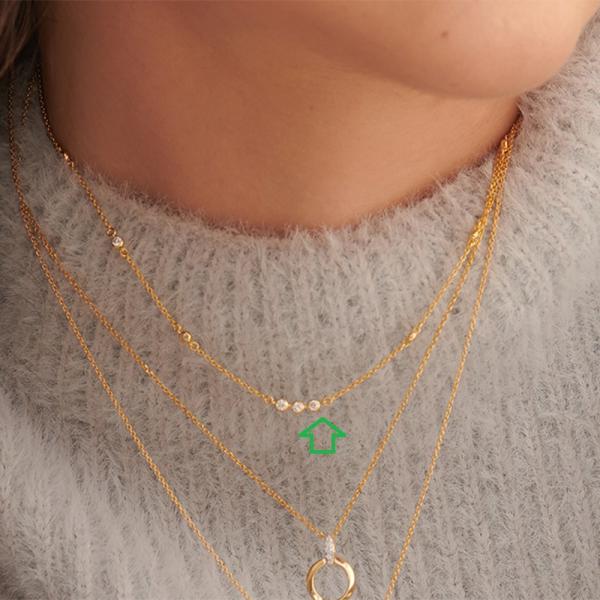 Gold Layered Cubic Zirconia Necklaces