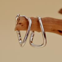 Silver Medium Hoop Earrings