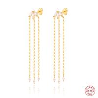 Gold-Tone Cubic Zirconia Threader Earrings