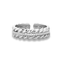 Silver Pavé Cuff Ring