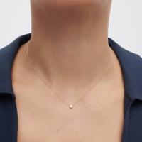 Gold Bezel-Set Diamond Pendant Necklace