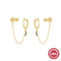 Gold-Plated Celestial Hoop Earrings