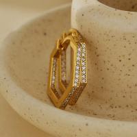 Gold-Tone Pavé Hoop Earrings