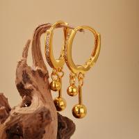 Gold Pavé Hoop Earrings with Dangles