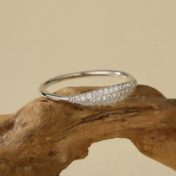 Silver Pavé Band Ring