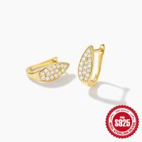 Gold-Finish Pavé Huggie Earrings
