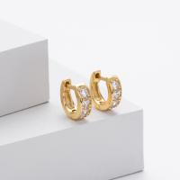Gold Channel-Set Huggie Earrings