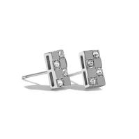Silver Geometric Stud Earrings