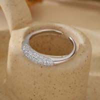 Silver Curved Pavé Band Ring