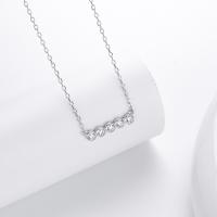 Silver Cubic Zirconia Station Necklace